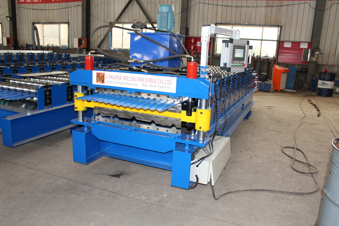 840/850 petit pain de double couche de 0.6mm formant la machine pour la feuille de plate-forme de plancher de feuille de toit