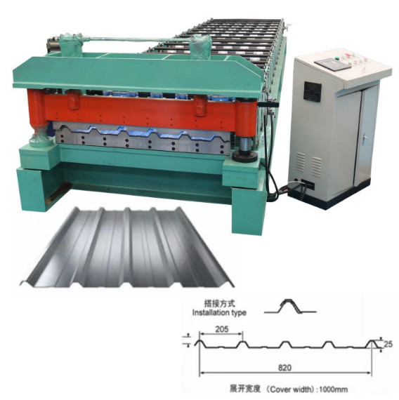 Petit pain trapézoïdal de feuille de toiture en métal formant la machine pour la tuile en acier d'Ibr de couleur de zinc