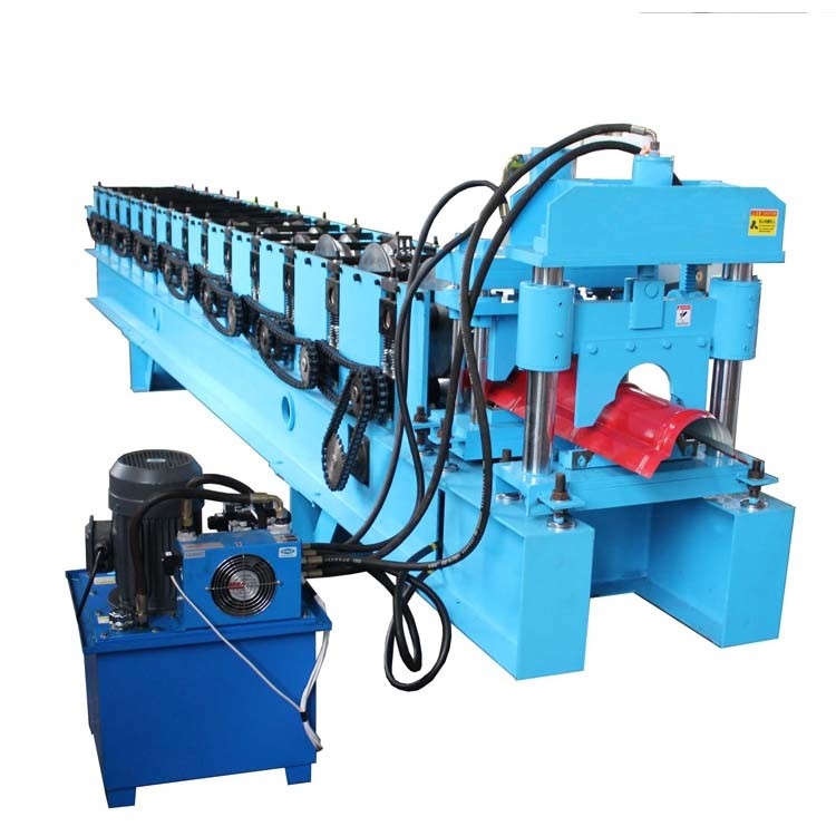 Contrôle de Ridge Cap Roll Forming Machine PCL de toit en métal de petit pain en acier de couleur