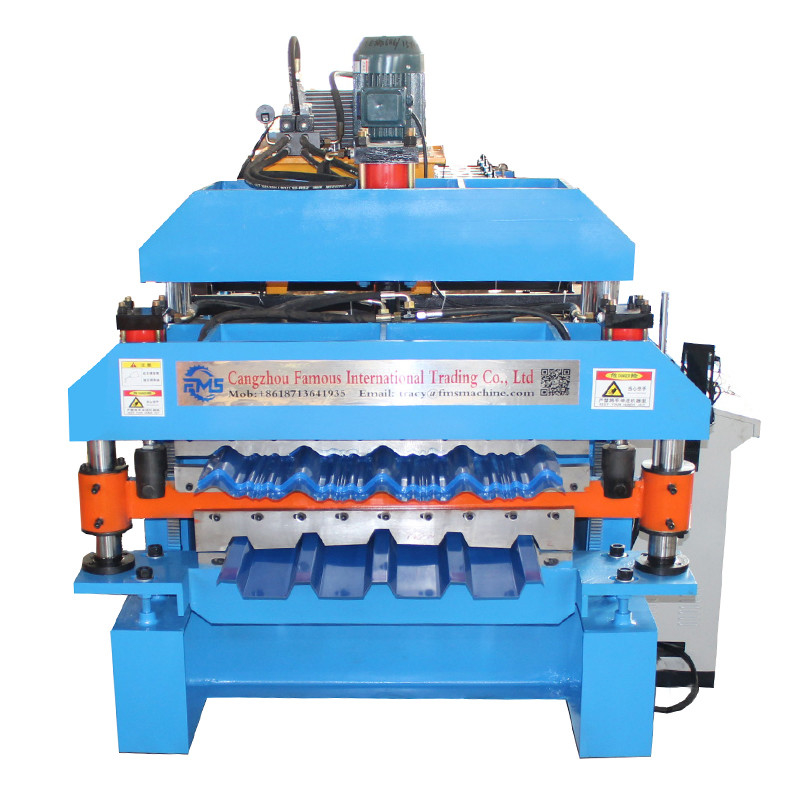 2024 Nouvelle machine de formage de rouleaux de toiture à double couche 380V 60Hz 3Ph 840 Trapézoïdale et 836