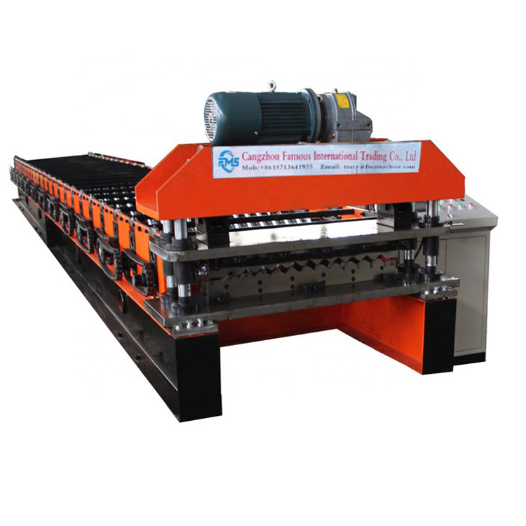 Machine de formage de tuiles de type ondulé de 850 mm avec découpe hydraulique