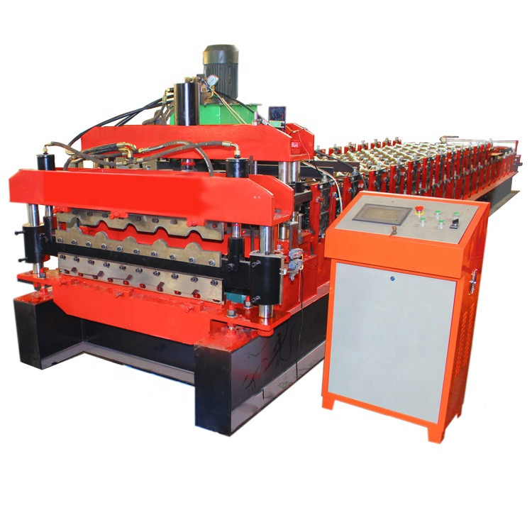 Machine automatique de formage de rouleaux en tôle de toiture en aluminium, carreaux vitrés et tôles de toiture à double couche