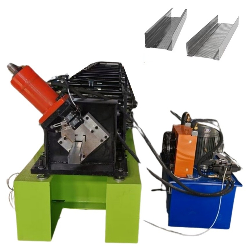 Machine de formage de rouleaux C U de production personnalisée avec longueur de coupe réglable et système de contrôle PLC
