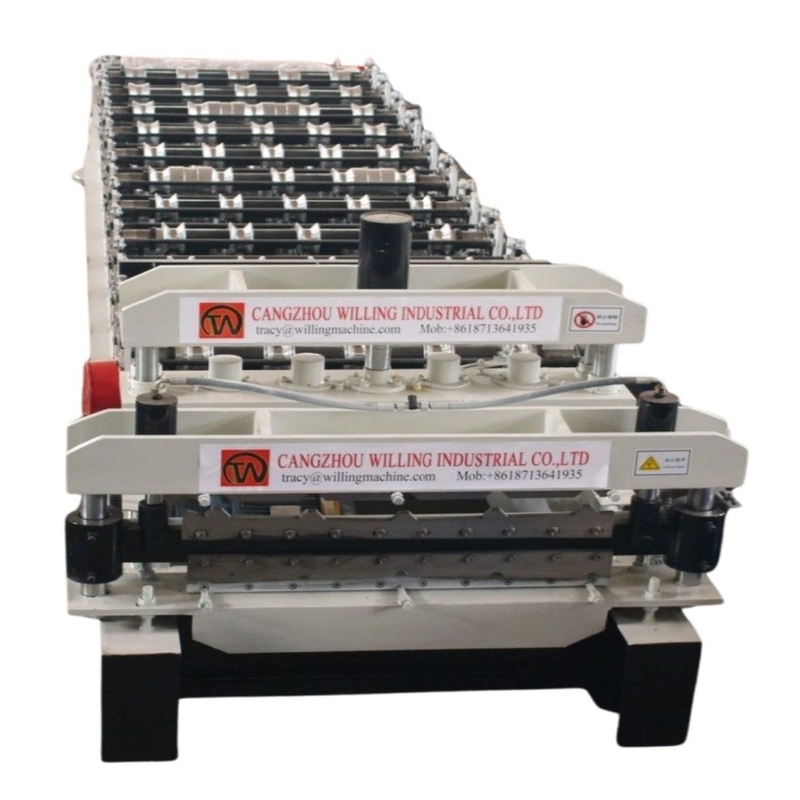 1250 mm largeur double couche Ibr Roof Tile Roll Forming Machine Pour le secteur de la construction