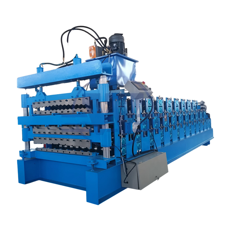 3 en 1 Métal et acier Ibr Roofing Sheets Roll Forming Machine avec trois profils personnalisés