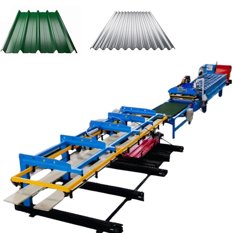 Machine de formage de tôles de toiture trapézoïdales à double couche économique à haut rendement