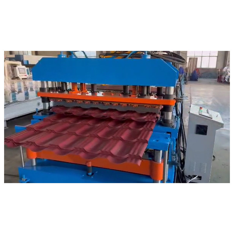 Contrôle PLC Métal acier froid vitrifié Carreaux de toiture Fabrication de machine de fabrication de tôles de toiture