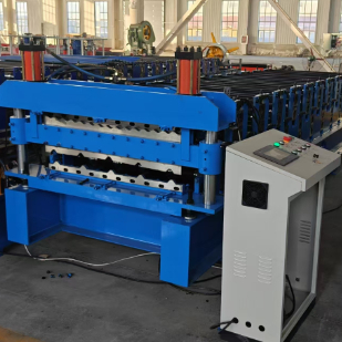 Machine de formage de rouleaux à double couche épaisseur 0,3-0,8 mm 8-15 m/min