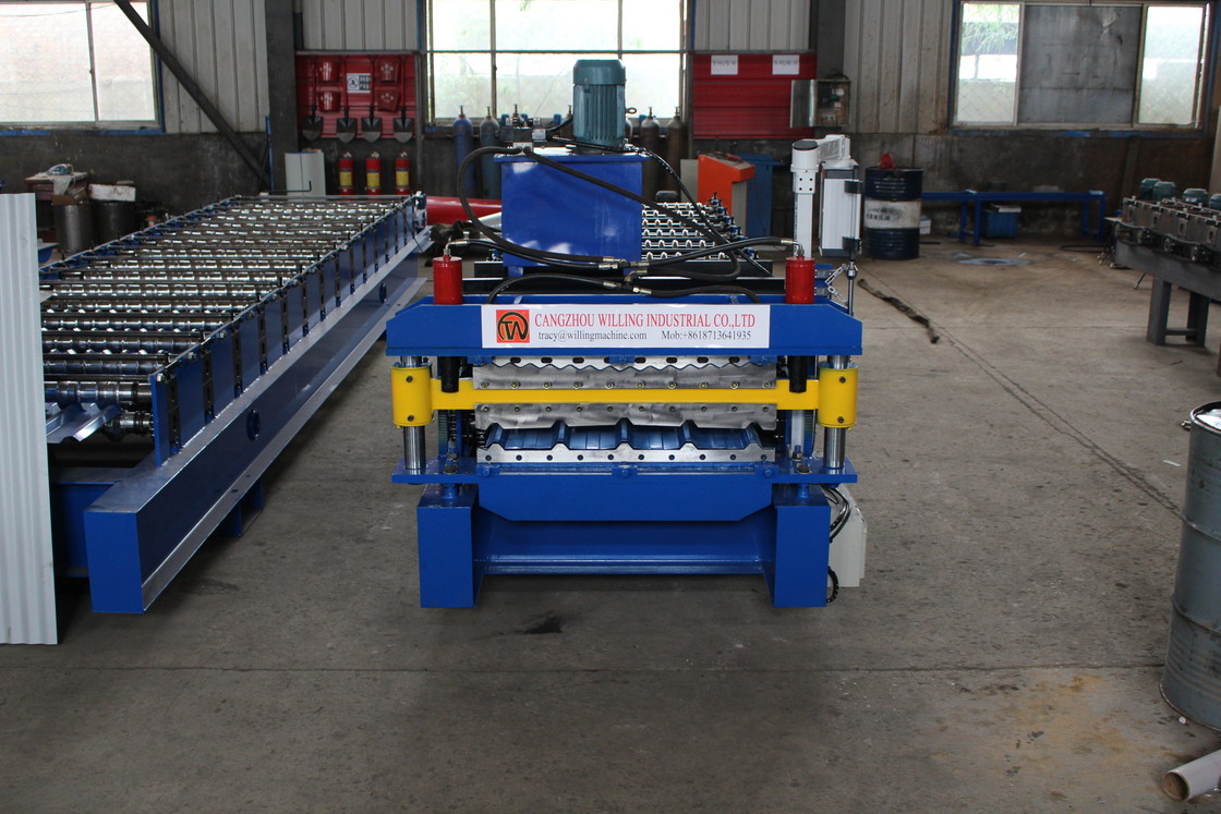 New Style  Trapezoidal and glazed Double Layer Roof sheet roofing tile Forming Machine