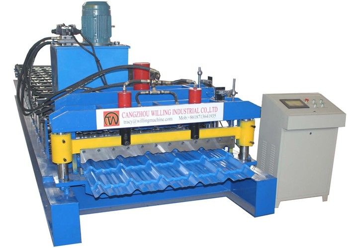 La feuille complètement automatique de toit a glacé des tuiles roulent formant le type steptile de machine