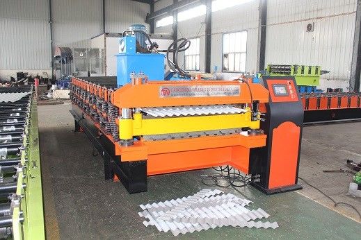 Petit pain de double couche du contrôle 0.3mm de PLC formant la machine pour le toit en acier en métal