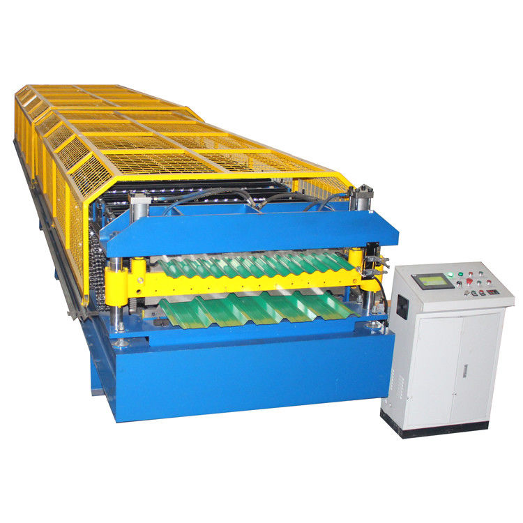 La toiture en métal a ridé le petit pain en acier de panneau de mur de PLC formant la double couche de machine
