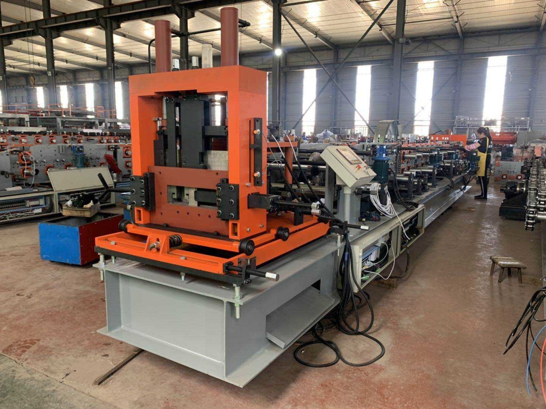 80-350 CZ Machine de formage de rouleaux de purlin avec système de commande PLC et mode de coupe hydraulique