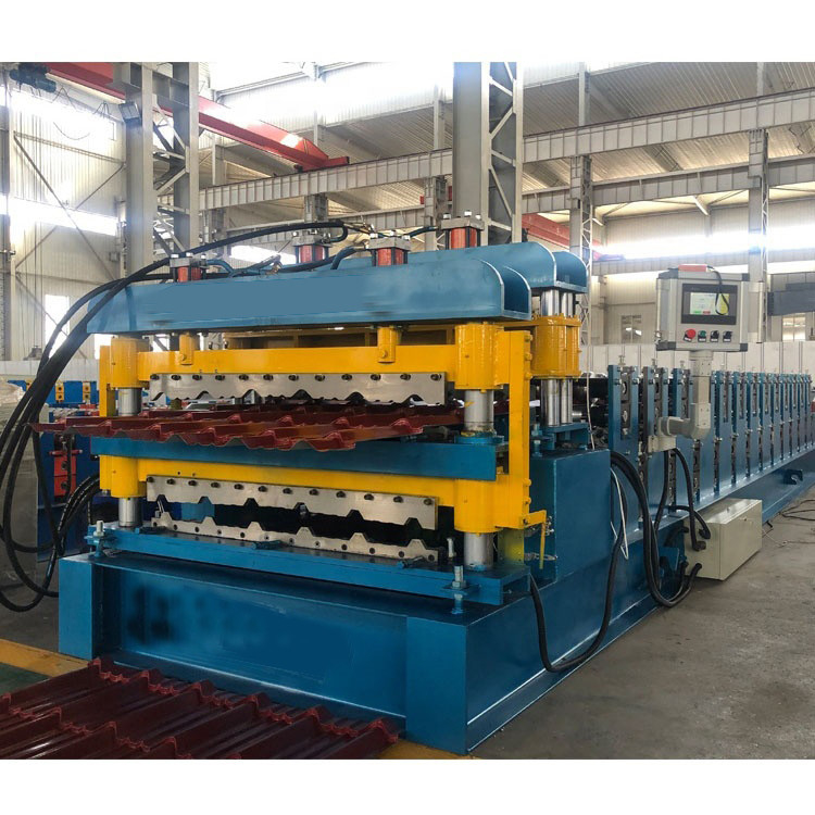 20m/Min Chaindrive Double Layer Roll formant la fabrication de feuille de tuile de toit de la machine 0.3mm