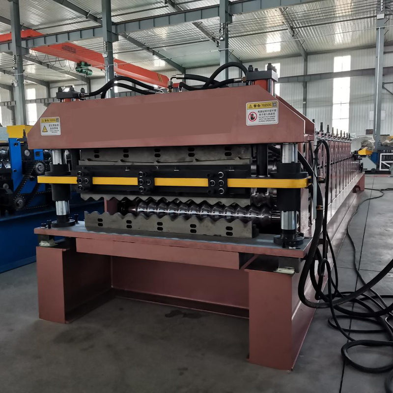 Petit pain de double couche de PLC 0.80mm formant la machine 15m/Min For Ppgi Panel Roof