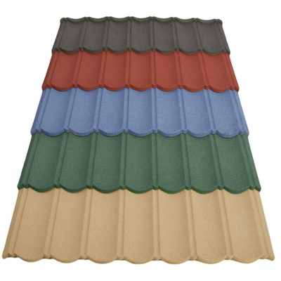 la pierre de 1340mm*420mm a enduit les tuiles en acier pour la toiture de Chambre de villa