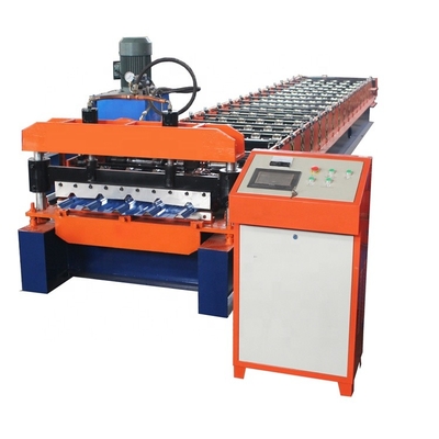 Type 5 petit pain de trapèze de Rib Hydraulic Cutting Roof Tile formant le contrôle de PLC de machine
