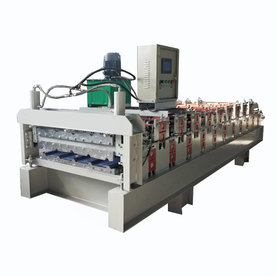 Machine hydraulique 8-15m/Min de feuille de toiture de double couche de cisaillement