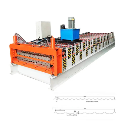La double couche trapézoïdale personnalisable laminent à froid former la machine 15m/Min