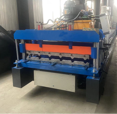 Petit pain trapézoïdal de tuile de toit formant la machine avec la structure simple de 18 stations aucune pollution