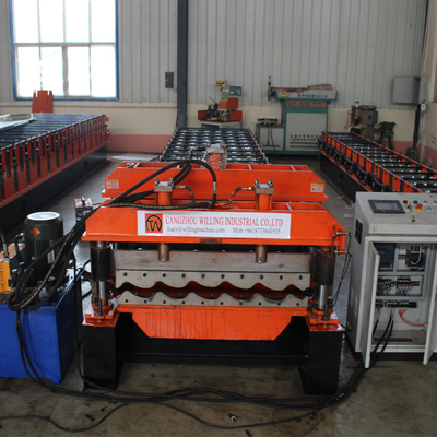 Profil populaire Panneau de toit vitré Machine de formage de rouleaux Machine de fabrication de tôles de toit