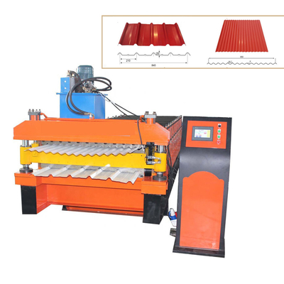 Commande PLC 0,3-0,6 mm Machine de formage à rouleaux à double couche 15 m/min Pour les panneaux de toit Ppgi