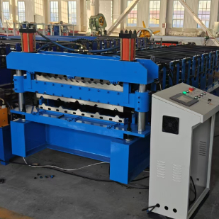 Machine de formage à rouleaux de tuiles à double couche 0,3-0,8 mm Épaisseur 12 m/min
