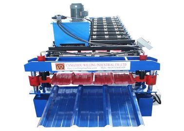 Petit pain en aluminium de panneau de toit de double couche de feuille de toit formant le contrôle de PLC de machine