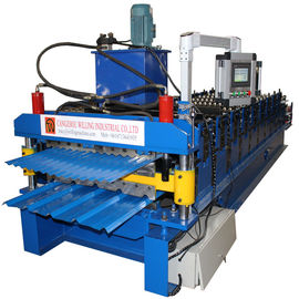 Petit pain vitré de double couche du toit 0,25 de tuile formant le contrôle de PLC d'entraînement de boîte de vitesse de machine