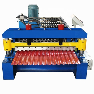 Tôle d'acier ondulée en acier colorée du mur 850mm faisant la machine 15m/Min