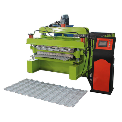 Petit pain de feuille du toit 0.8mm d'Ibr formant la double plate-forme de machine complètement automatique
