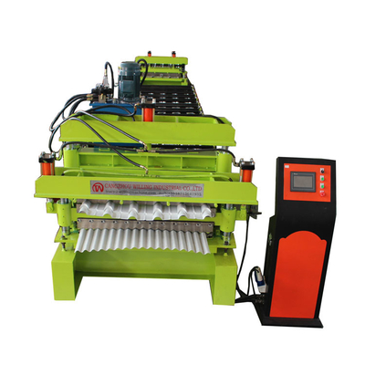 3ph colorent le petit pain de double couche de l'acier 0.25mm formant la tuile glaçée par machine et ridé
