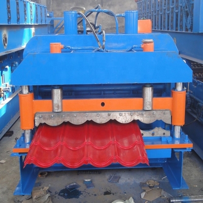 Petit pain vitré à faible bruit de tuile de toit de PLC formant la machine pour l'acier de Ppgi de couleur