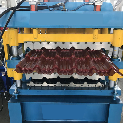 20m/Min Chaindrive Double Layer Roll formant la fabrication de feuille de tuile de toit de la machine 0.3mm