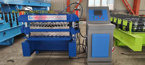 Couvrir le petit pain vitré de double couche de Ppgi de tuile formant le contrôle de PLC de machine